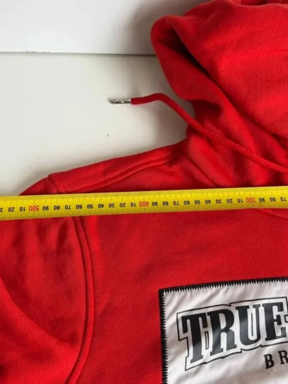 True Religion Red “Lava” Hoodie Pullover Logo Sweatshirt